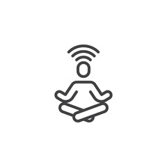 Mindfulness practice line icon