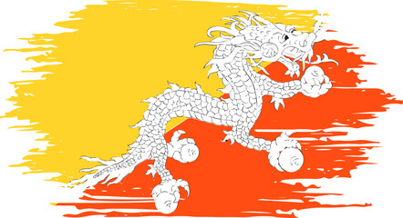 Brush On BHUTAN Flag