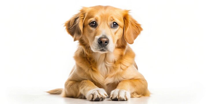Dog covering face with paws on sale
