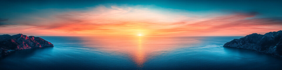 Obraz premium Sunset Over Coastline