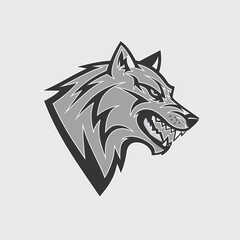 Wolf Vintage Logo Stock Vector template design
