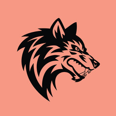 Wolf Vintage Logo Stock Vector template design
