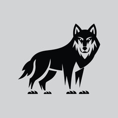 Wolf Vintage Logo Stock Vector template design
