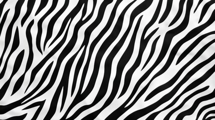 Abstract black and white monochrome soft bend zebra pattern striped line art pattern background, elegant seamless texture for modern wallpaper, graphic design, interior decor, and textile print
