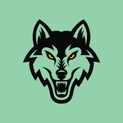 Wolf Vintage Logo Stock Vector template design
