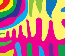 Colorful line doodle seamless pattern. Creative minimalist style art background, trendy design with basic shapes. Modern abstract color backdrop.