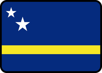 CURACAO Flag Rounded Rectangle Icon