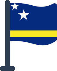 CURACAO Flag Rounded