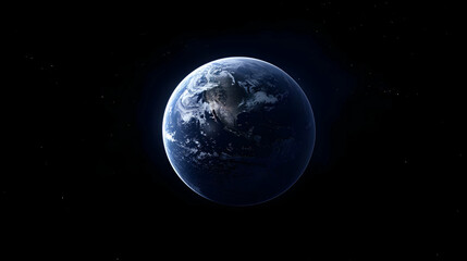 Naklejka premium Spectacular Detailed Image of Planet Earth from Space with Stars Background