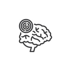 Hypnosis therapy line icon