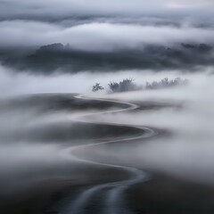 Fototapeta premium Misty Mountain Trail