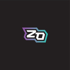 ZO letter dynamic and bold concept modern esport gaming monogram logo