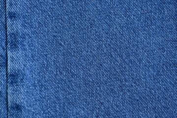 Naklejka premium macro blue denim texture, blue denim texture as background close up photo from above