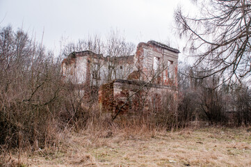 Abandoned Elegance: The Haunting Beauty of a Derelict Stone Manor in Nature's Embrace