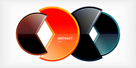 Trendy round shapes with triangular angle design element. Vector Illustration For Wallpaper, Banner, Background, Card, Book Illustration, landing page