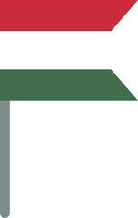 HUNGARY Flag On Crisp Corners