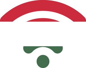 HUNGARY Flag On Wifi Icon