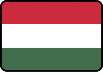 HUNGARY Flag Rounded Rectangle Icon