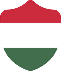 Shield Shape of HUNGARY Flag