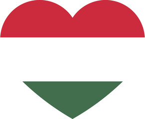 Heart Icon inside HUNGARY Flag