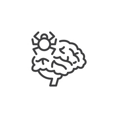 Psychological phobia line icon