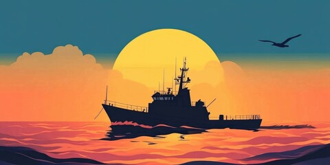 Indian Coast Guard Day Instagram Post Design with background