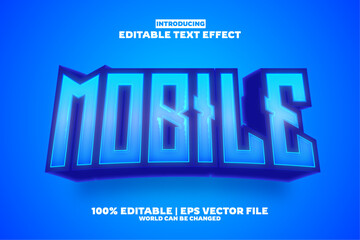 New mobile editable text effect in new modern trend style
