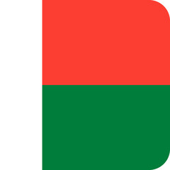 MADAGASCAR Flag Square Icon