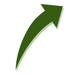 カーブした矢印のイラスト