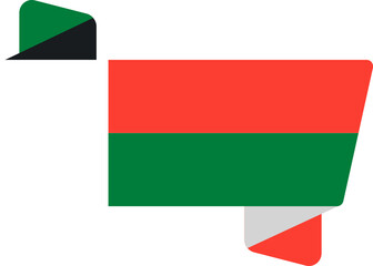 Folded Icon of MADAGASCAR Flag