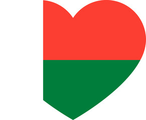 Heart Icon inside MADAGASCAR Flag