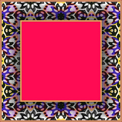 Decorative empty picture frame background