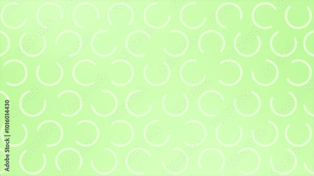 Poster lime green color randomly rotating c shaped futuristic geometrical background