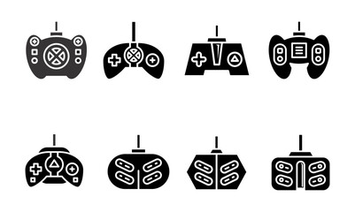Joystick game icons set, simple style Vector © Kristian