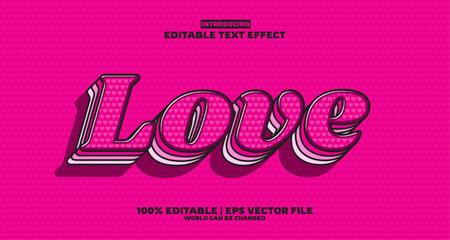 Love editable text effect in new modern trend style