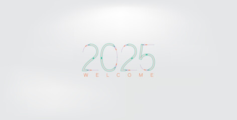 An eye-catching Happy New Year 2025 wallpaper, featuring a colorful and beautiful design to mark the new year celebration