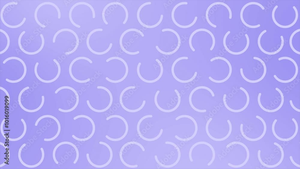 Poster blue color randomly rotating c shaped futuristic geometrical background