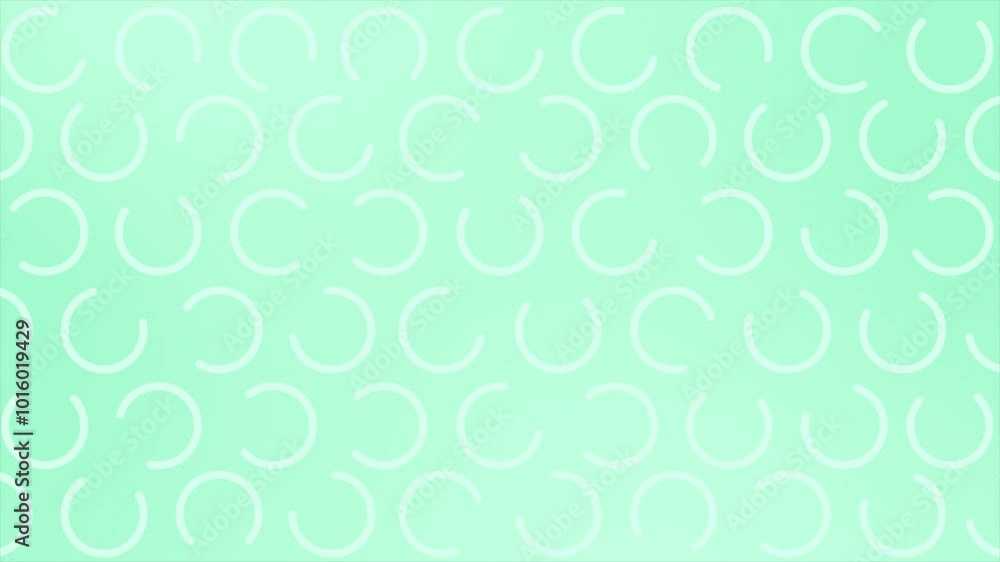 Poster turquoise color randomly rotating c shaped futuristic geometrical background