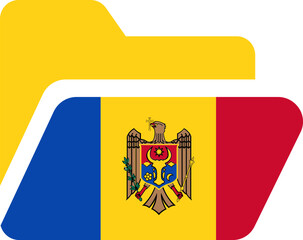 Folder Shape Of MOLDOVA Flag