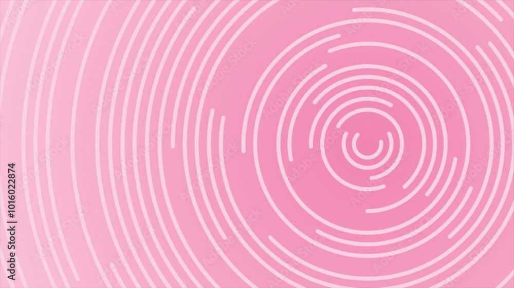 Poster Magenta red color rotating multiple circular shapes hi-tech design loop able geometrical background