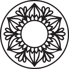 Beautiful flower art and mandala vector design