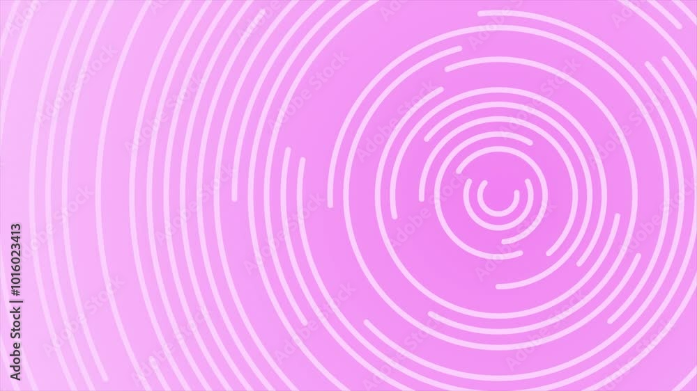 Poster Pink color rotating multiple circular shapes hi-tech design loop able geometrical background