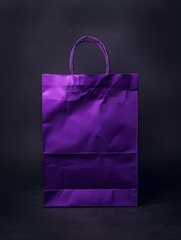 Dark Purple Shopping Bag on a dark Background