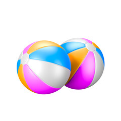 3d render icon beach ball with no background