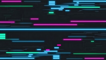 4k abstract wallpaper colorful  design shapes. Abstract technology communication. Neon glowing lines. Speed and motion blur over dark background