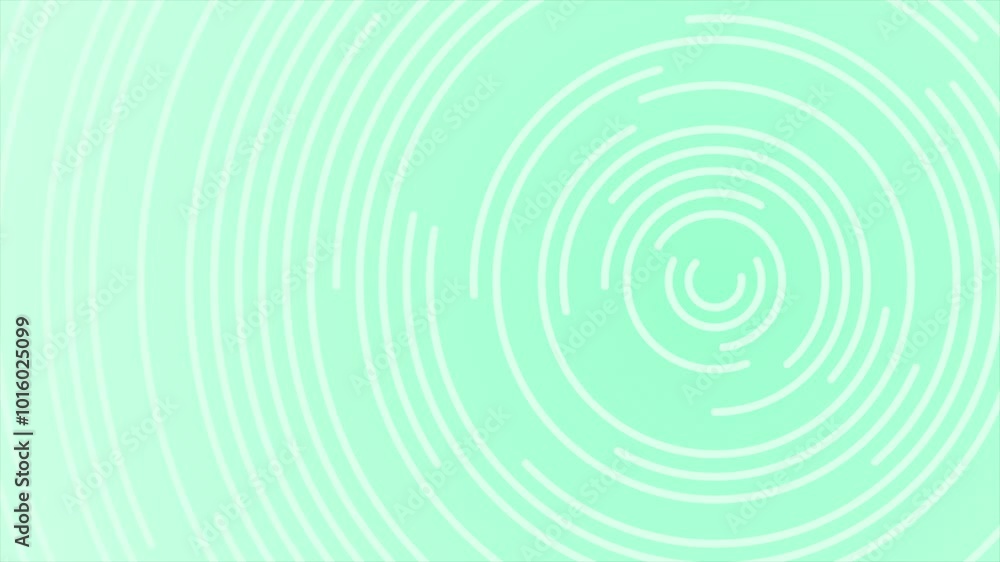 Poster Turquoise color rotating multiple circular shapes hi-tech design loop able geometrical background