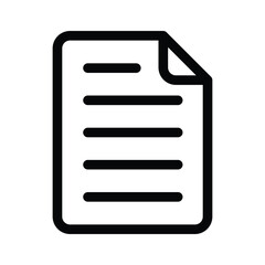 A simple document icon symbolizing paperwork, reports, or files