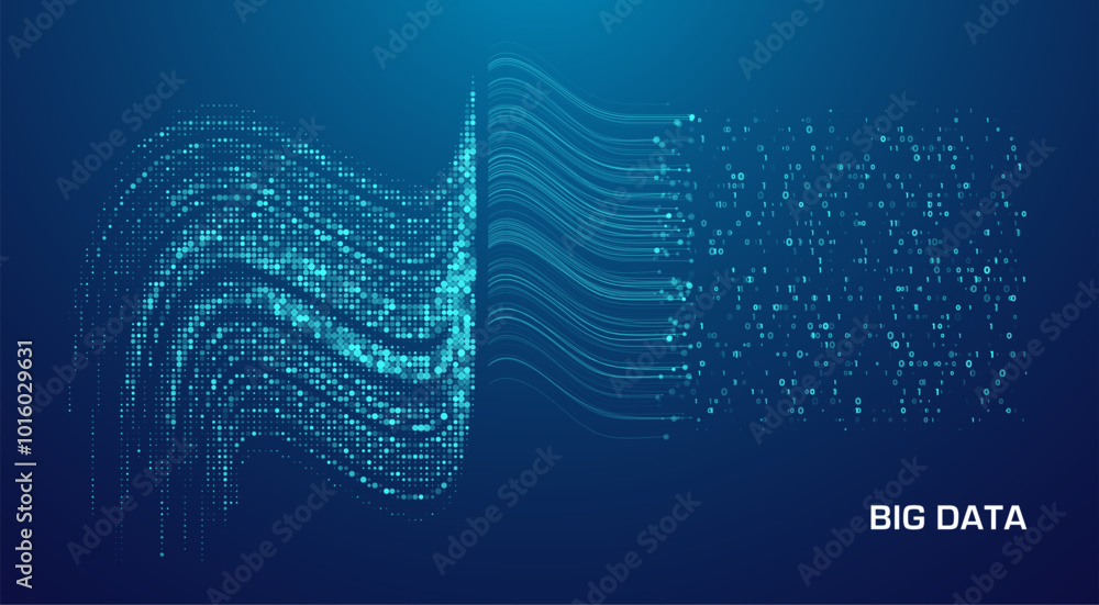 Poster abstract infographics visualization. big data code representation. futuristic network or business an