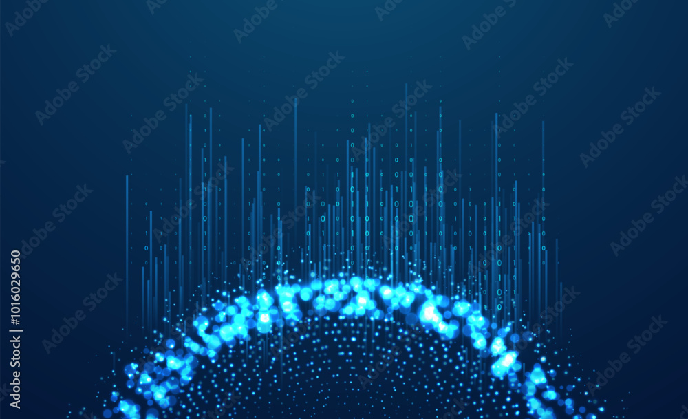 Poster abstract infographics visualization. big data code representation. futuristic network or business an