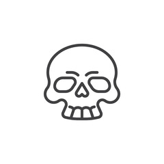 A human skull line icon